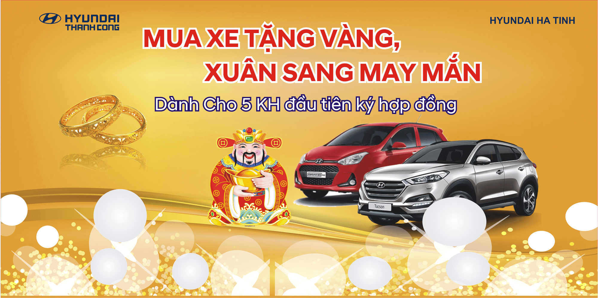 Mua xe tặng vàng, xuân sang may mắn cùng Hyundai Hà Tĩnh