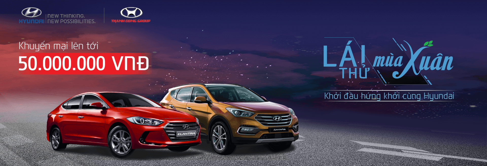 Hyundai Hà Tĩnh mời khách hàng tham dự chương trình "Lái thử mùa xuân"