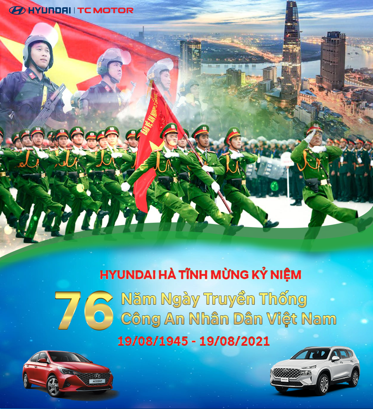 Hyundai Hà Tĩnh Mừng Ngày Truyền Thống Công An Nhân Dân Việt Nam
